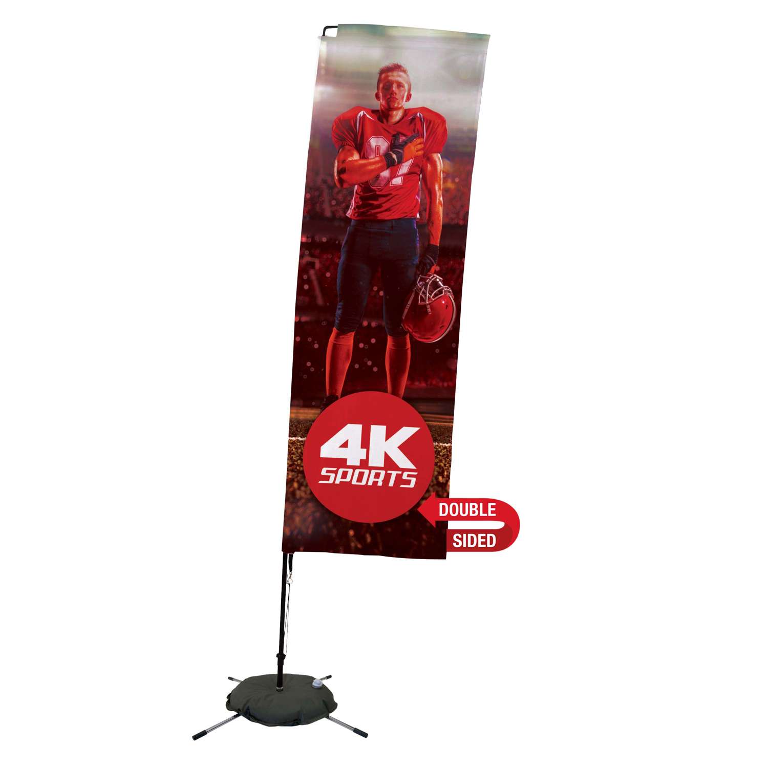 10' Streamline Rectangle Sail Sign Kit (Double-Sided with Scissor Base)