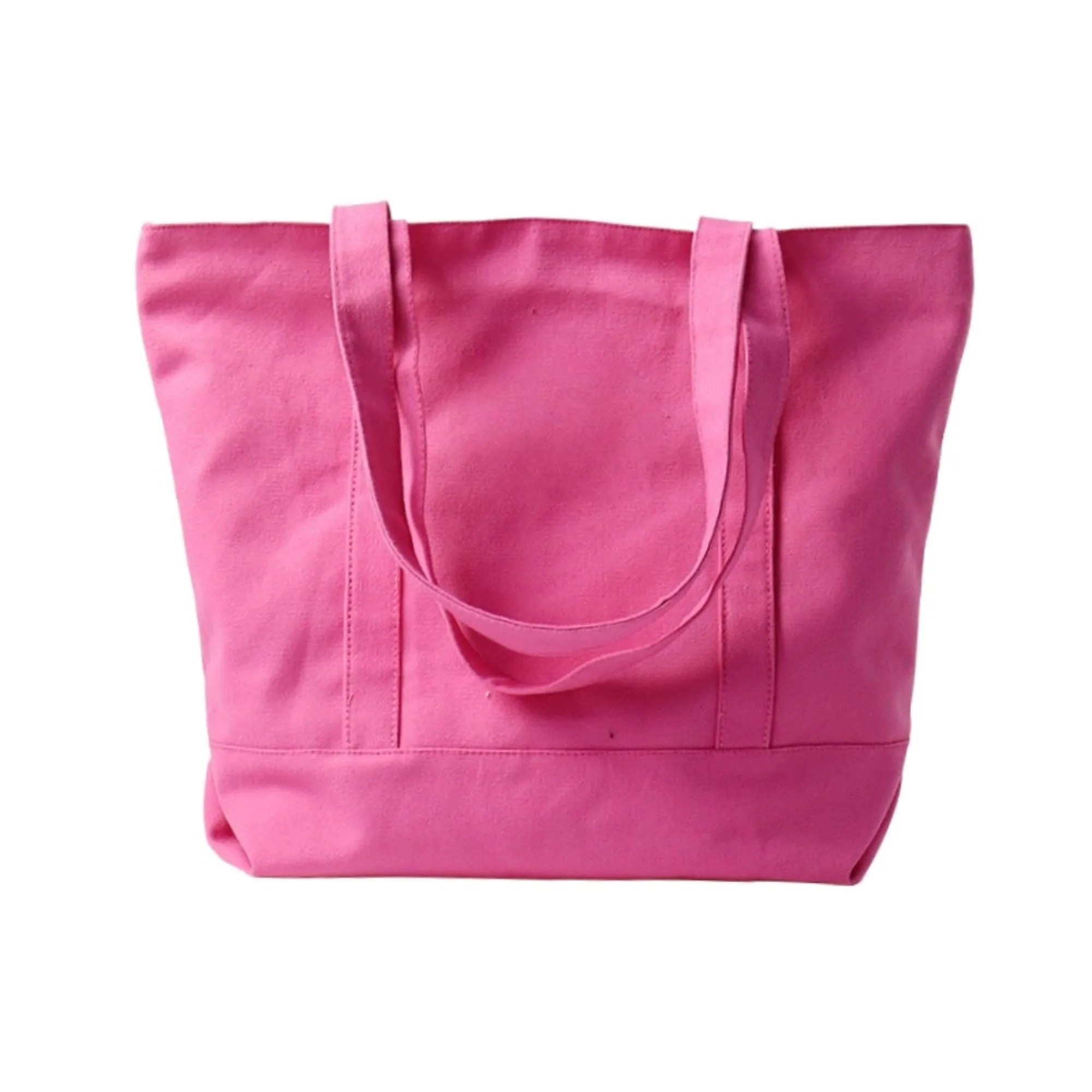 Large Capacity Travel Canvas Tote With Zipper And Inner Lini 9