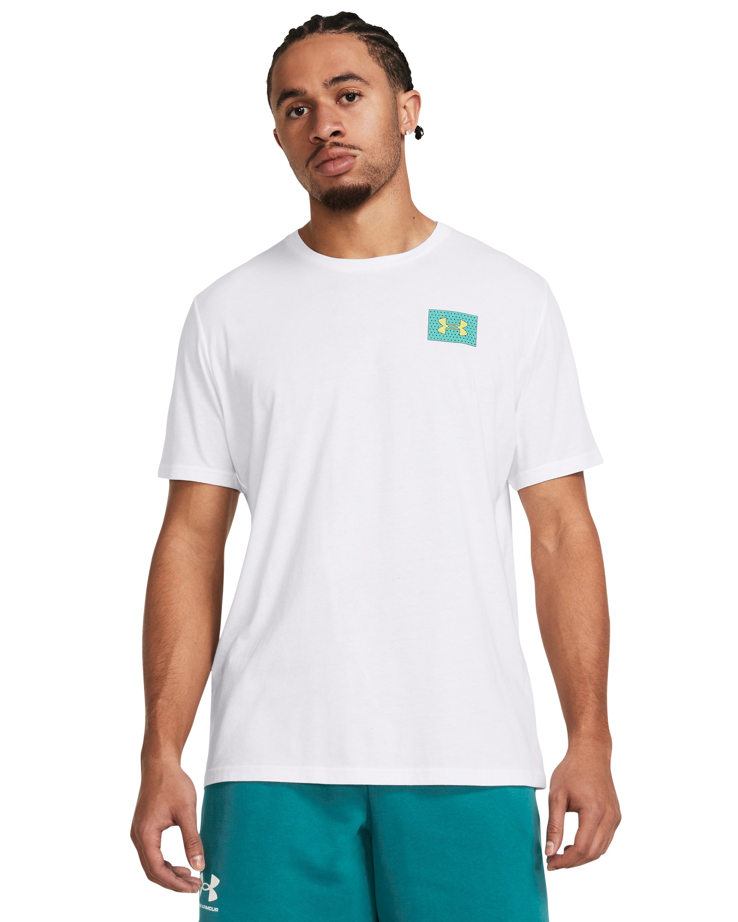 UA Color Block Logo Left Chest Men's Short Sleeve 4