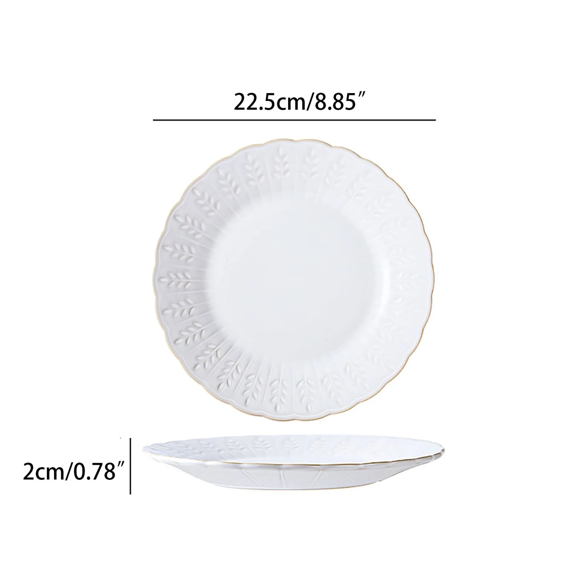 6.1" Ceramic Relief Dim Sum Dish 5