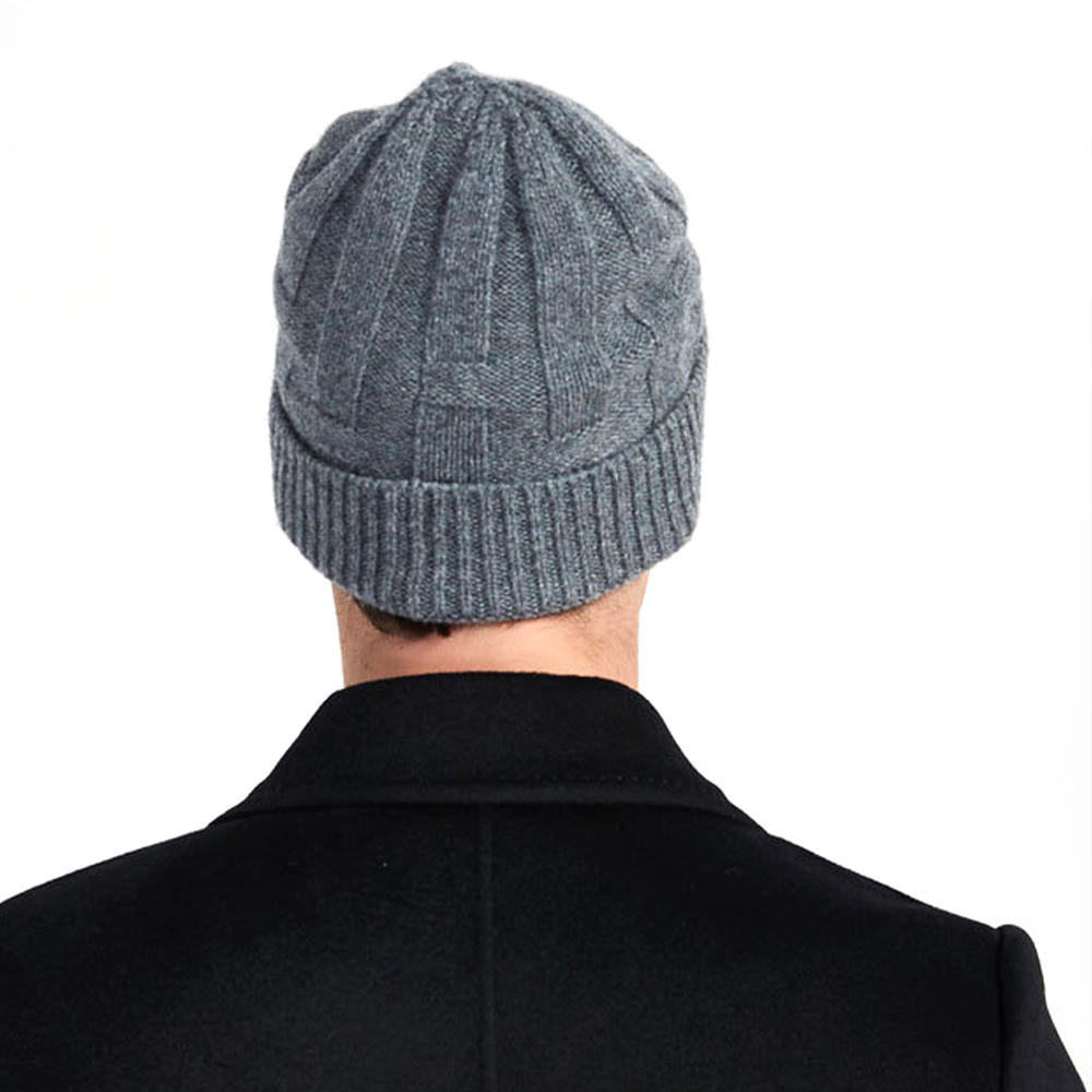 Pure wool knitted hat men's three-dimensional hat 2