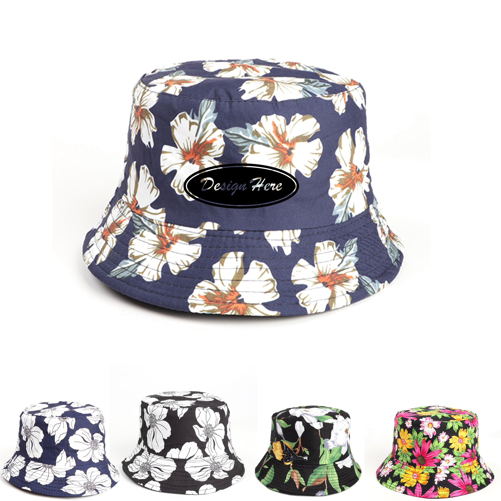 Vibrant Double-Sided Ethnic Flower Bucket Hat 3