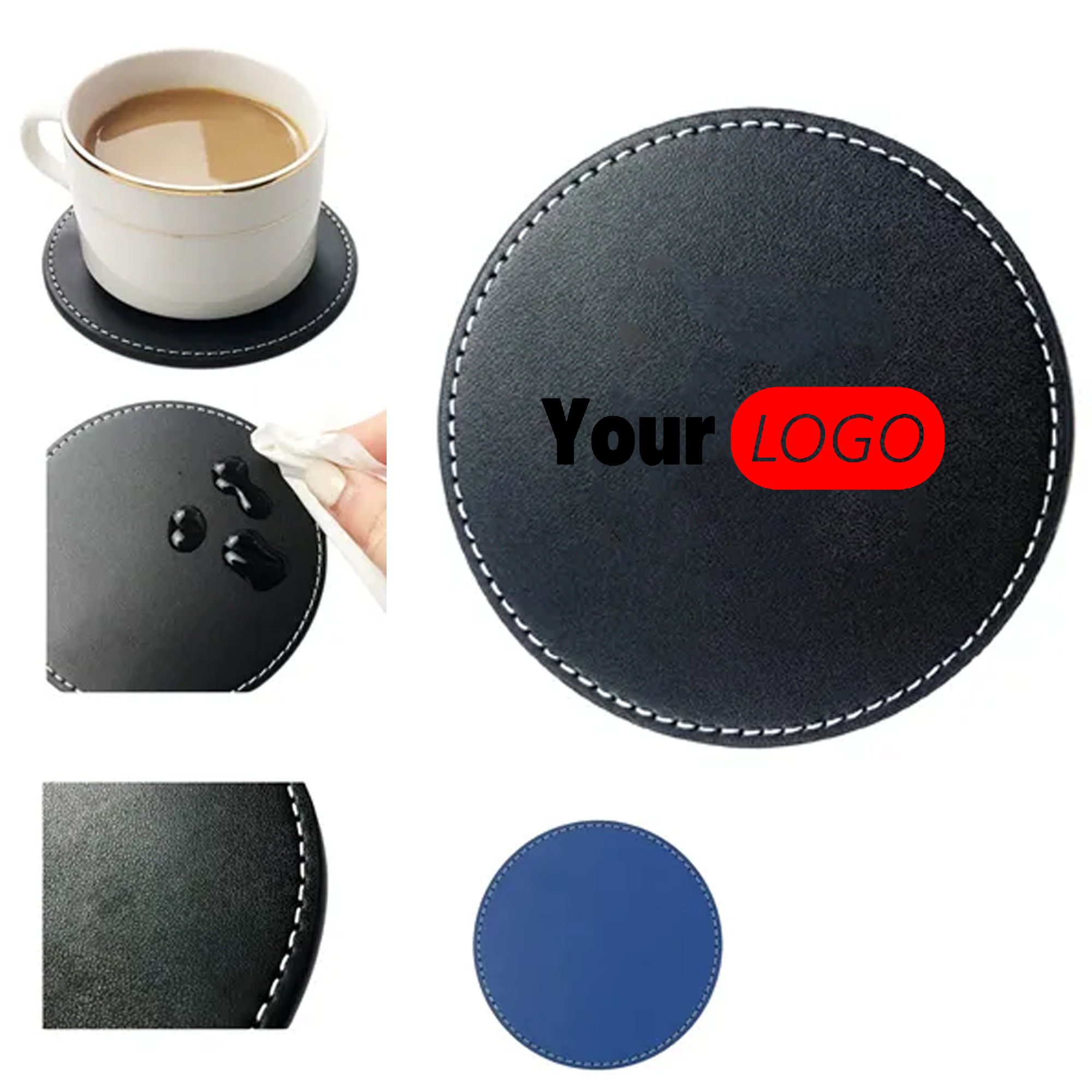 Premium PU Leather Drink Insulation Counter Pad 2