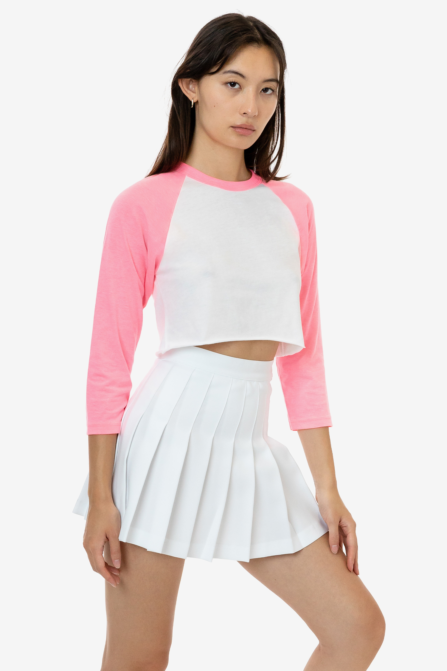 WOMEN'S POLY COTTON 3/4 SLEEVE RAGLAN 9