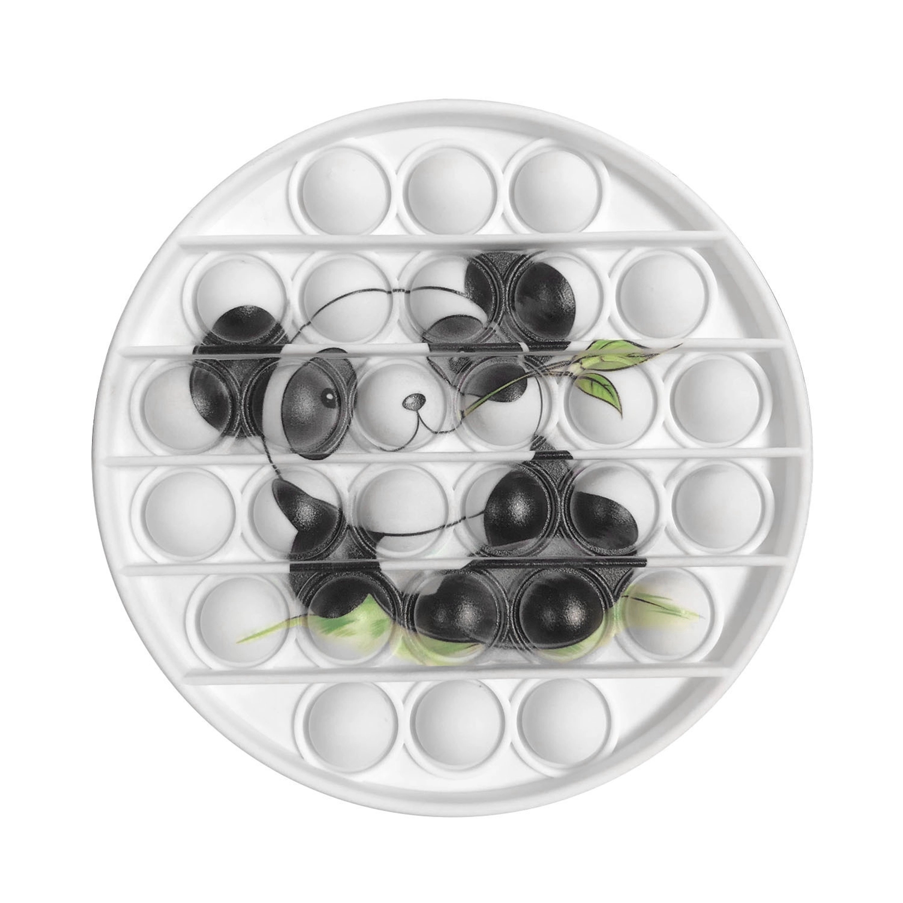 Round Full Color Print Push Pop Bubble Fidget Toy 15