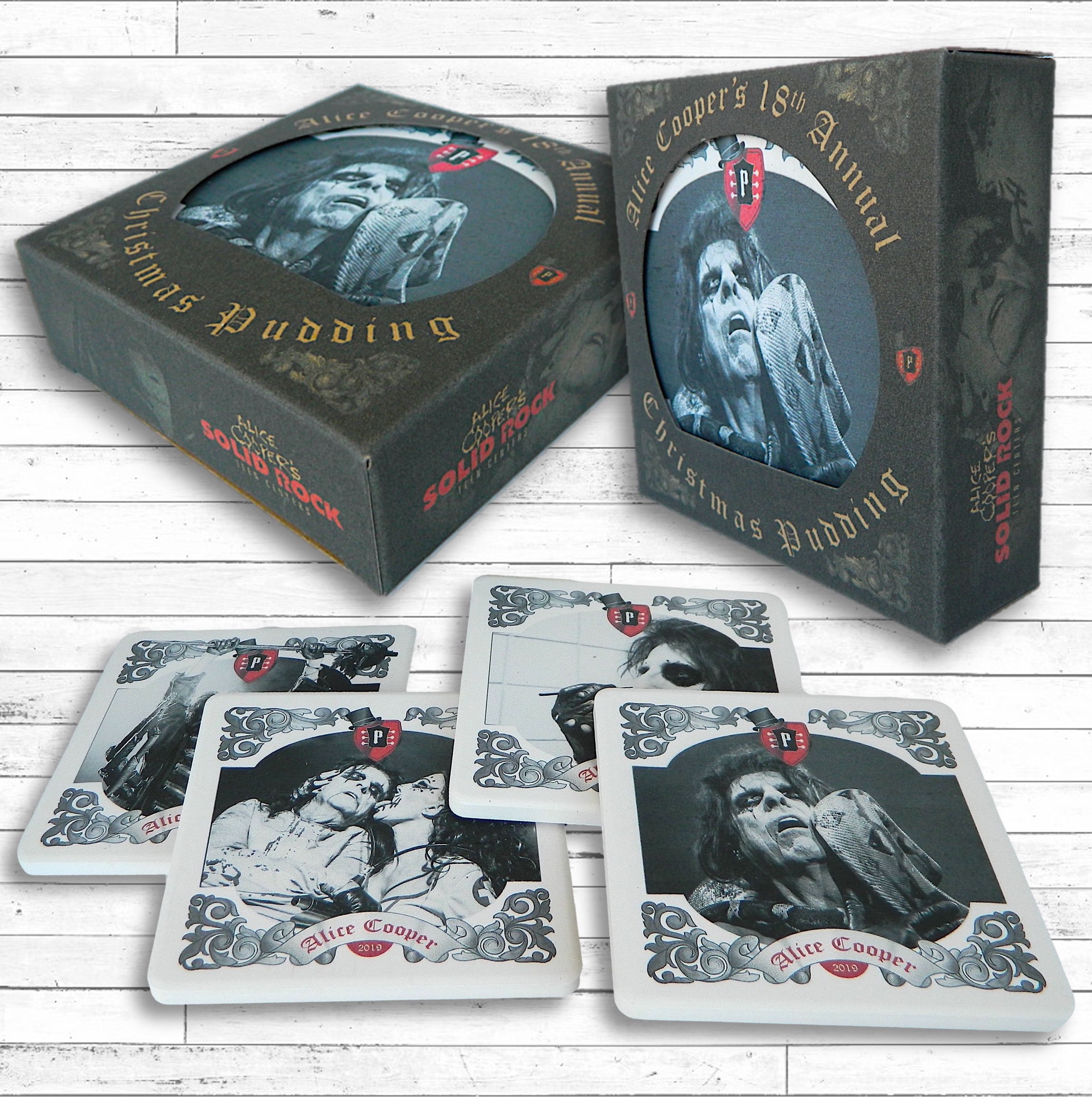 4 Square Absorbent Stone Coasters in a Fully Custom Printed Coaster Box - Full Bleed 7