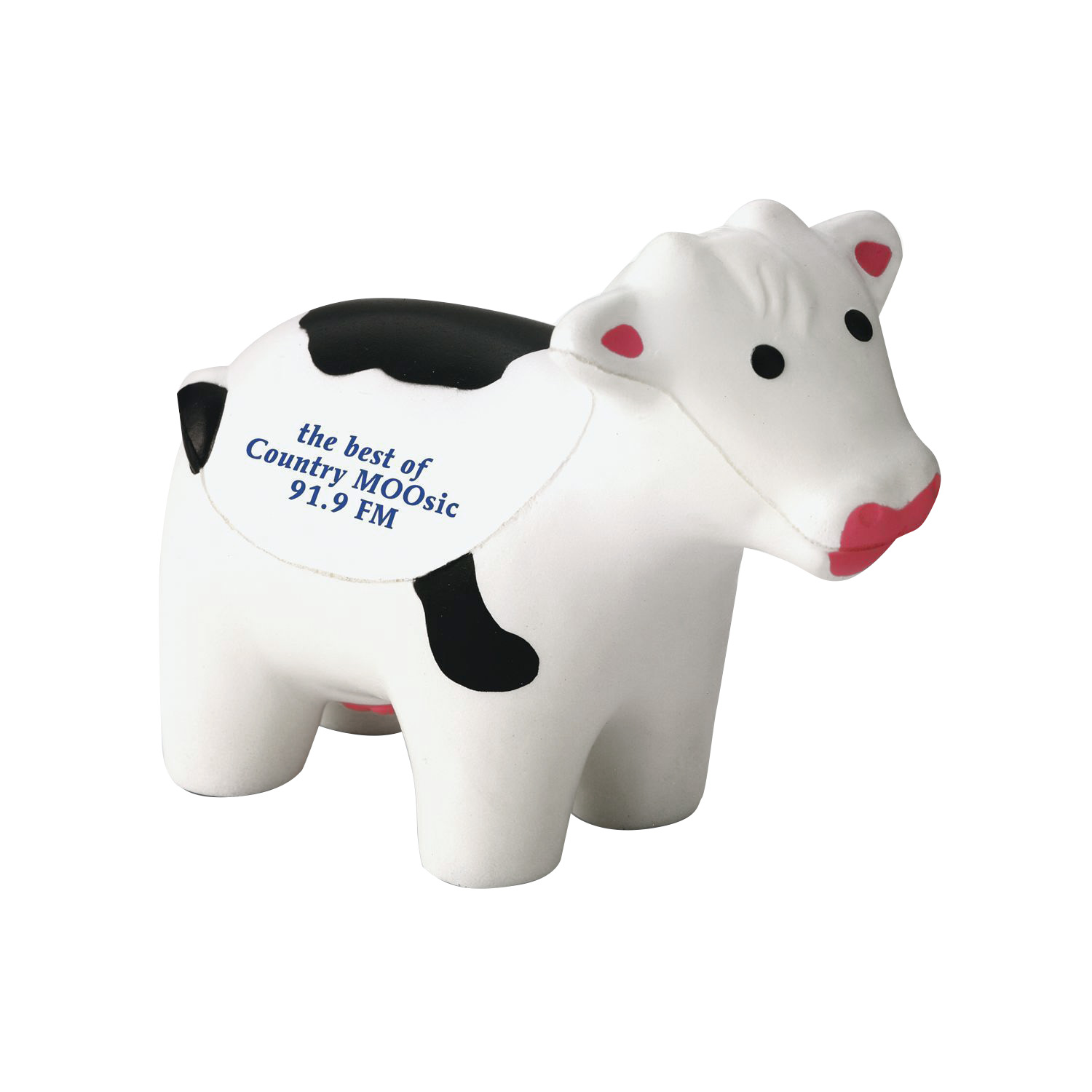 White Cow With Black Spots Stress Shape 1
