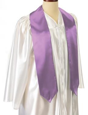60" Lavender Custom Graduation Stole 1