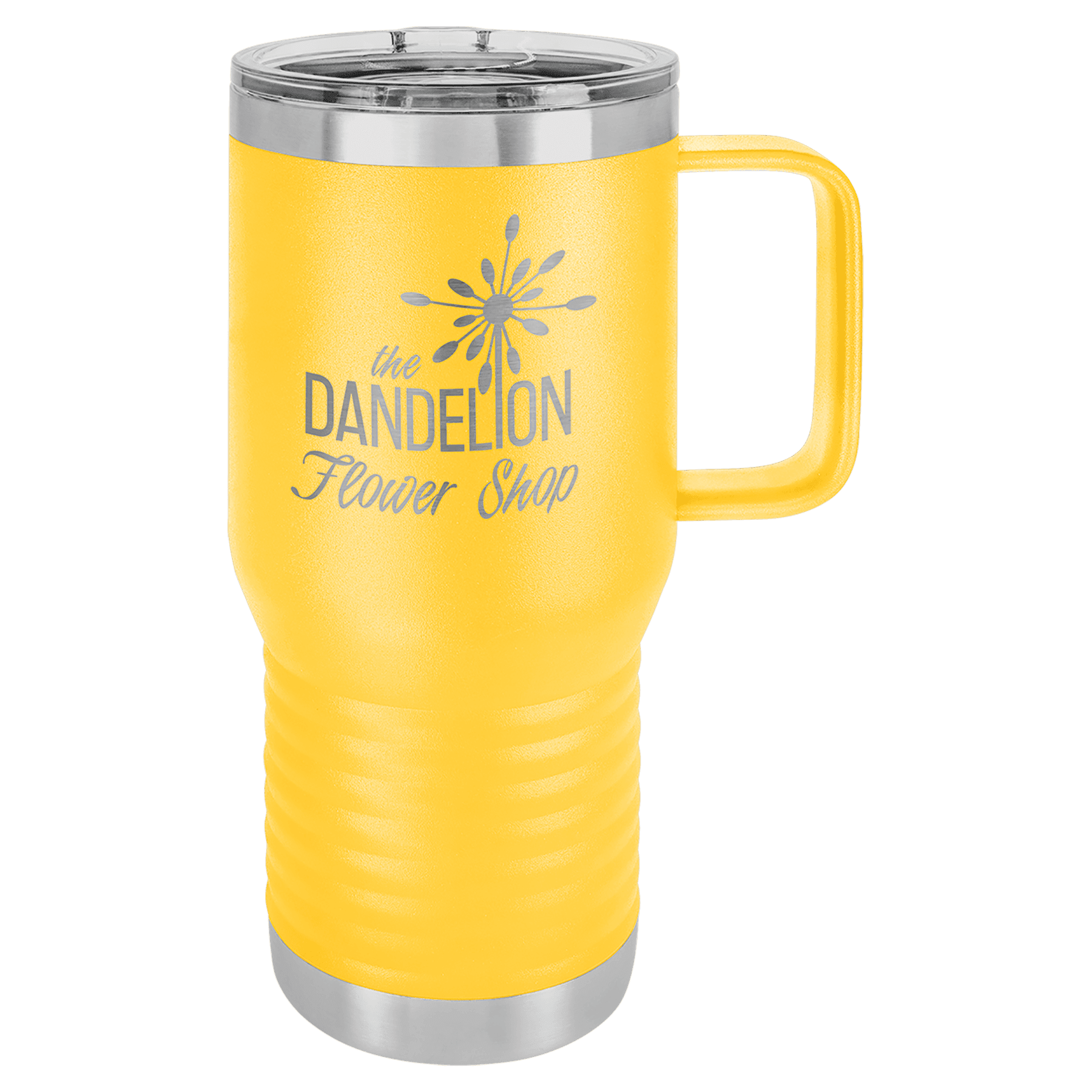 Polar Camel 20 oz. Yellow Vacuum Insulated Travel Mug with Slider Lid 2