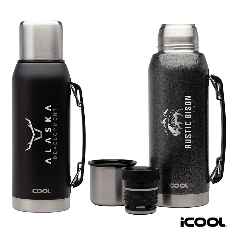 iCOOL® Silverton 34 oz. Double Wall, Stainless Steel Water Bottle