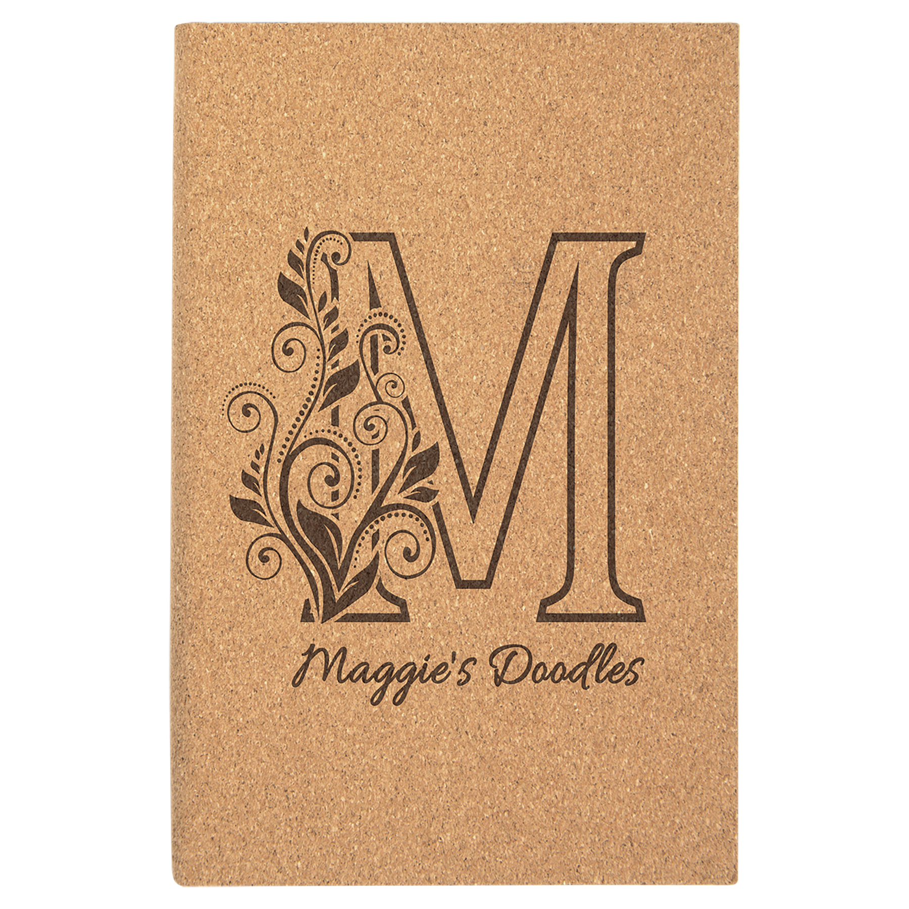 5 1/4" x 8 1/4" Cork Sketch Book-Unlined Paper 1
