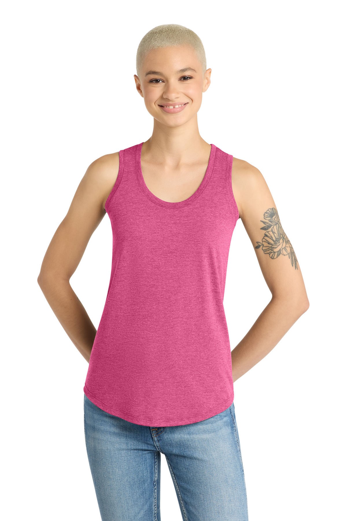 District Women's Perfect Tri Racerback Tank. DM138L 42