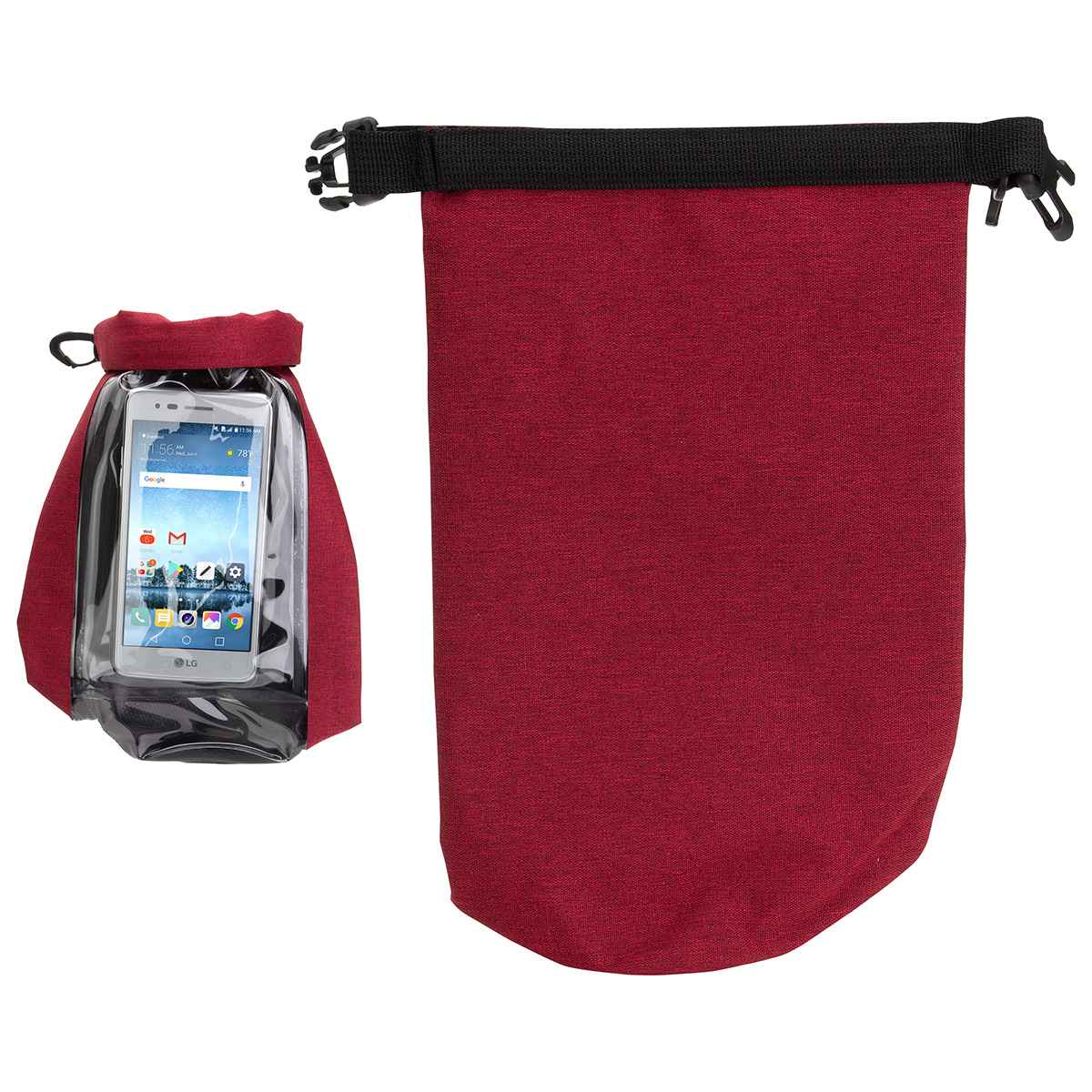 2-Liter Waterproof Gear Bag with Touch-Thru Phone Pocket 3