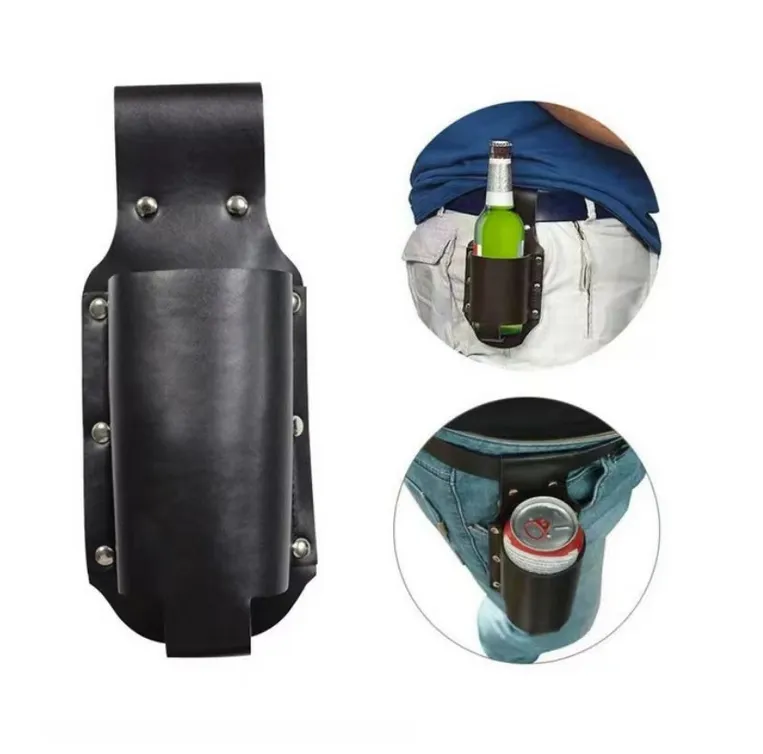 Leather Beer Holster Bottle Holders 3