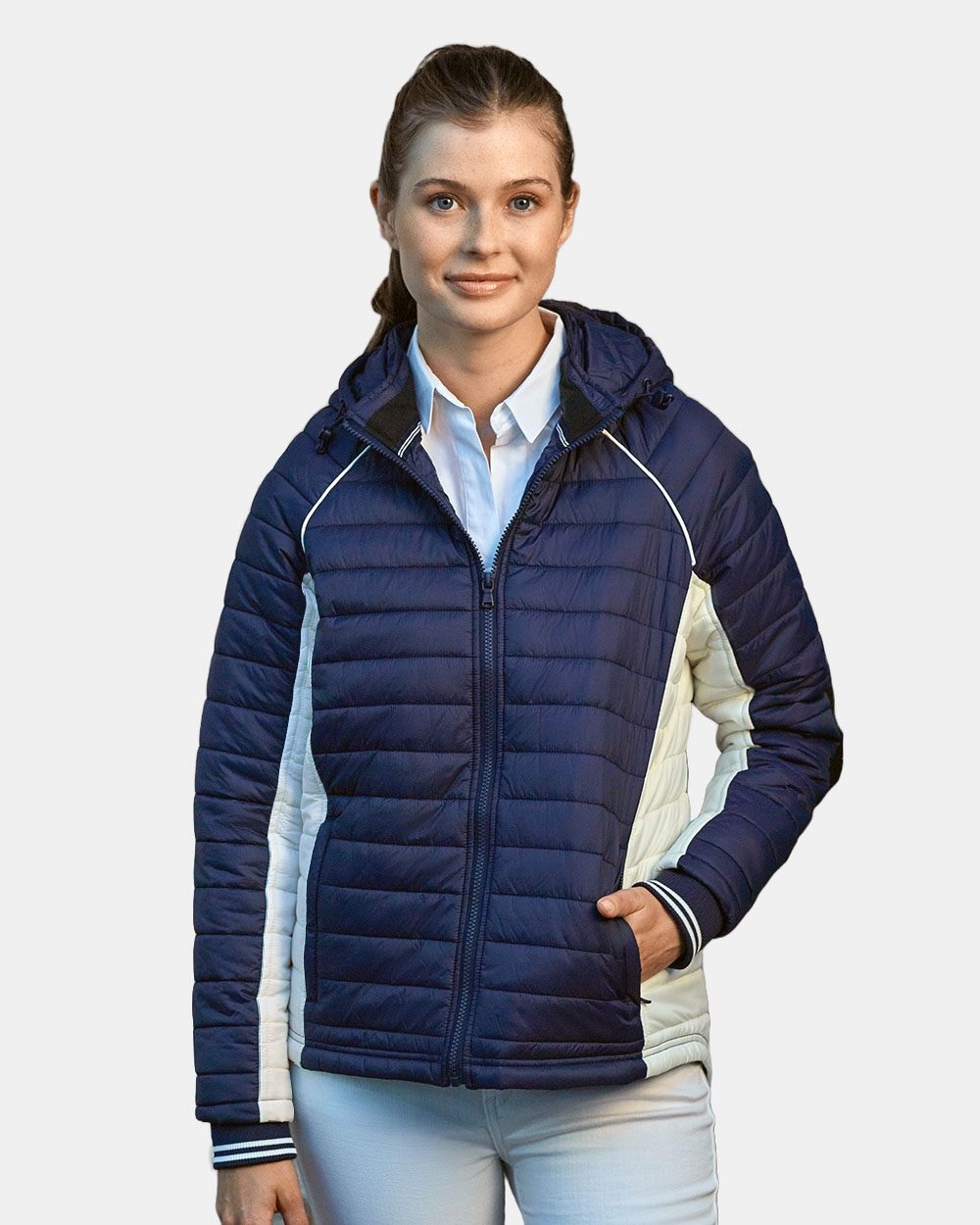 Women's Nautical Mile Hooded Puffer Jacket - N17187 2