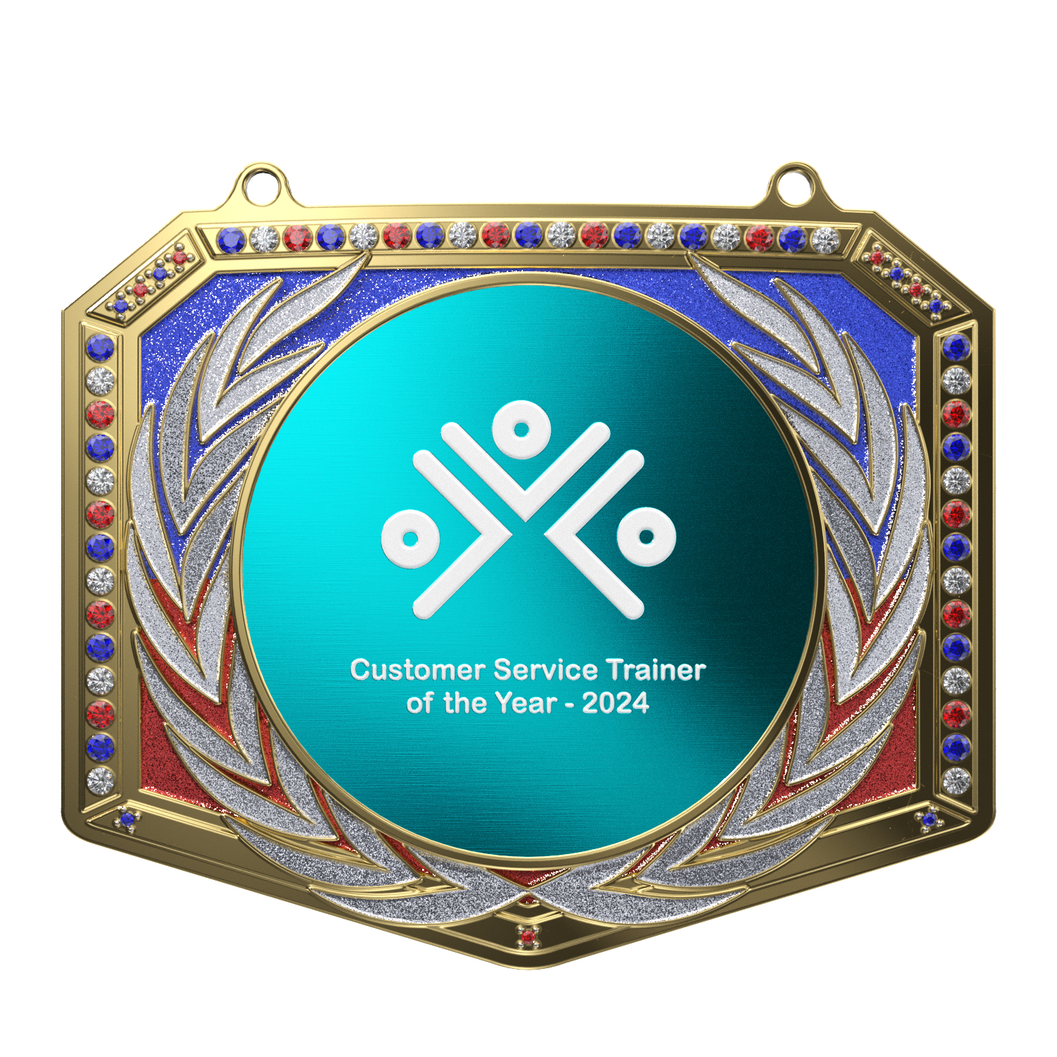Express Vibraprint® Patriotic Champ Chain w/ Chain 7