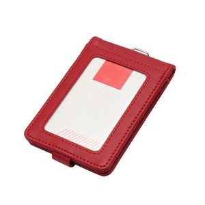 PU Lanyard 5 Pockets Folded PU Leather Card Holder 9