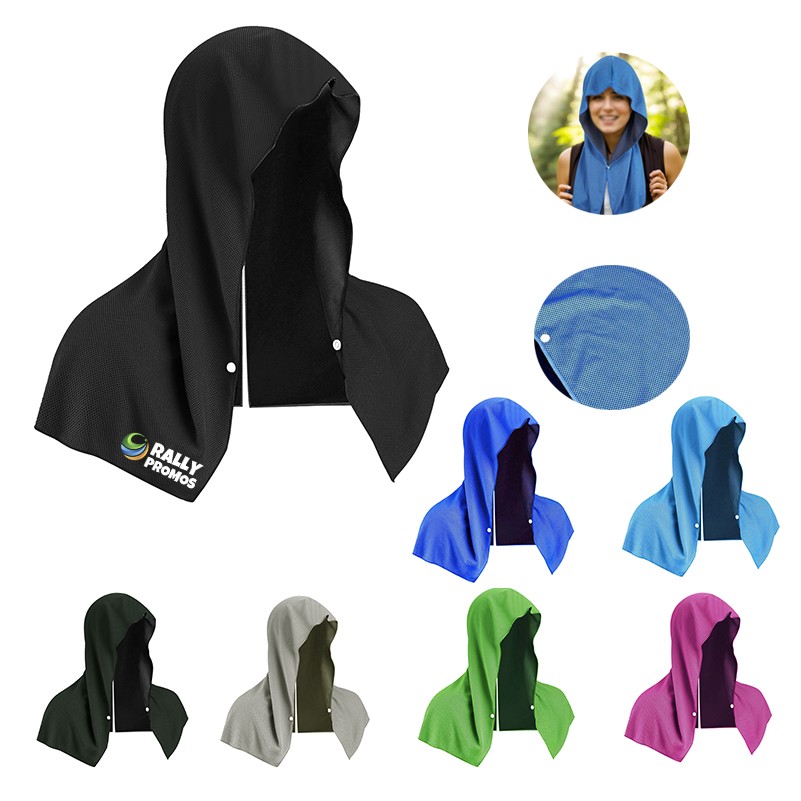 Quick Dry Polyester Sports Cooling Hoodie Towel 4