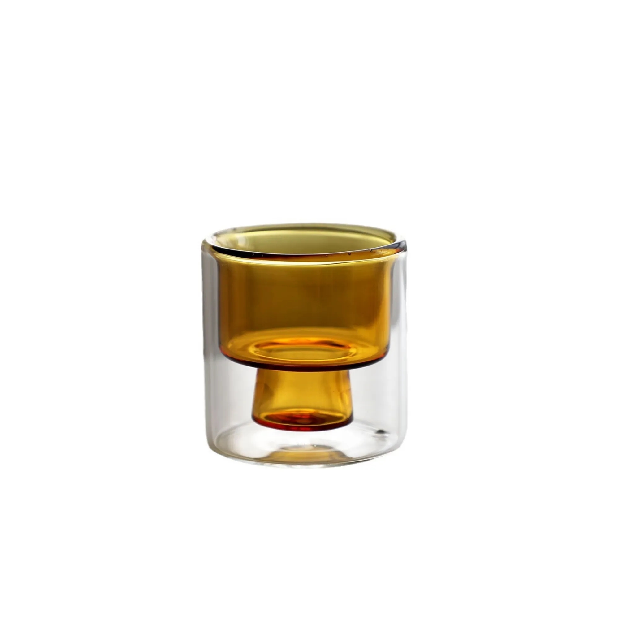 2oz Colorful Borosilicate DoubleLayer Glass Coffee Cup 5