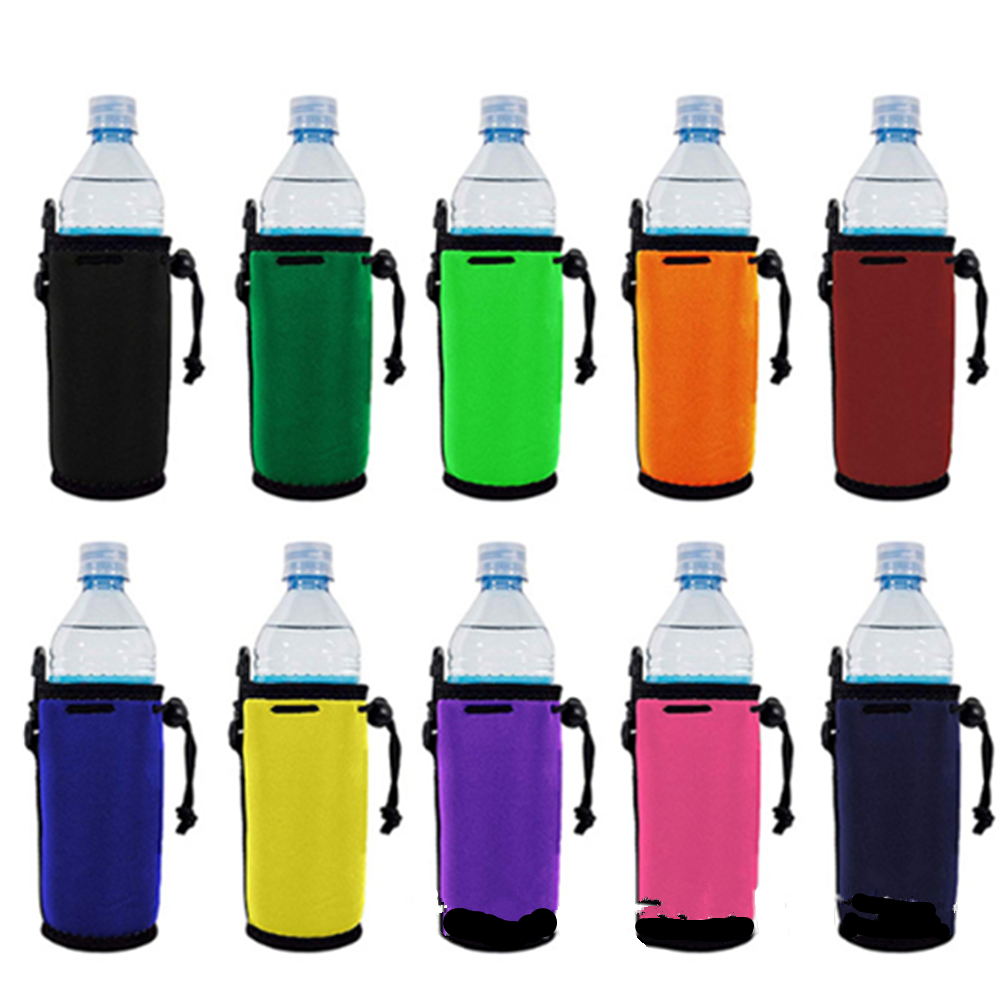 Basic Collapsible Water Bottle Cooler Bottle Bag, custom koozie with logo imprint 4