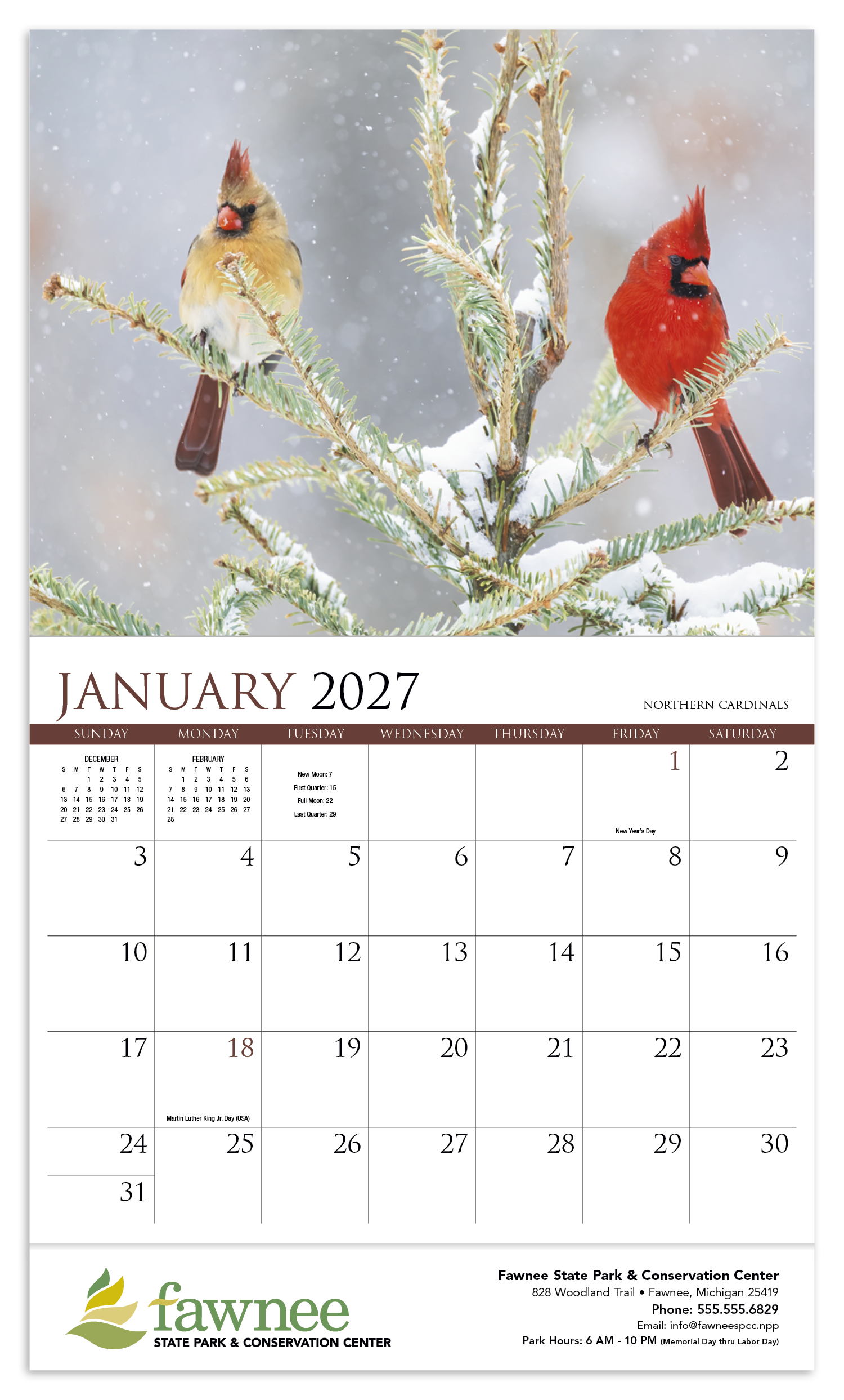 HotLine® Products Songbirds Appointment Calendar - Stapled 36