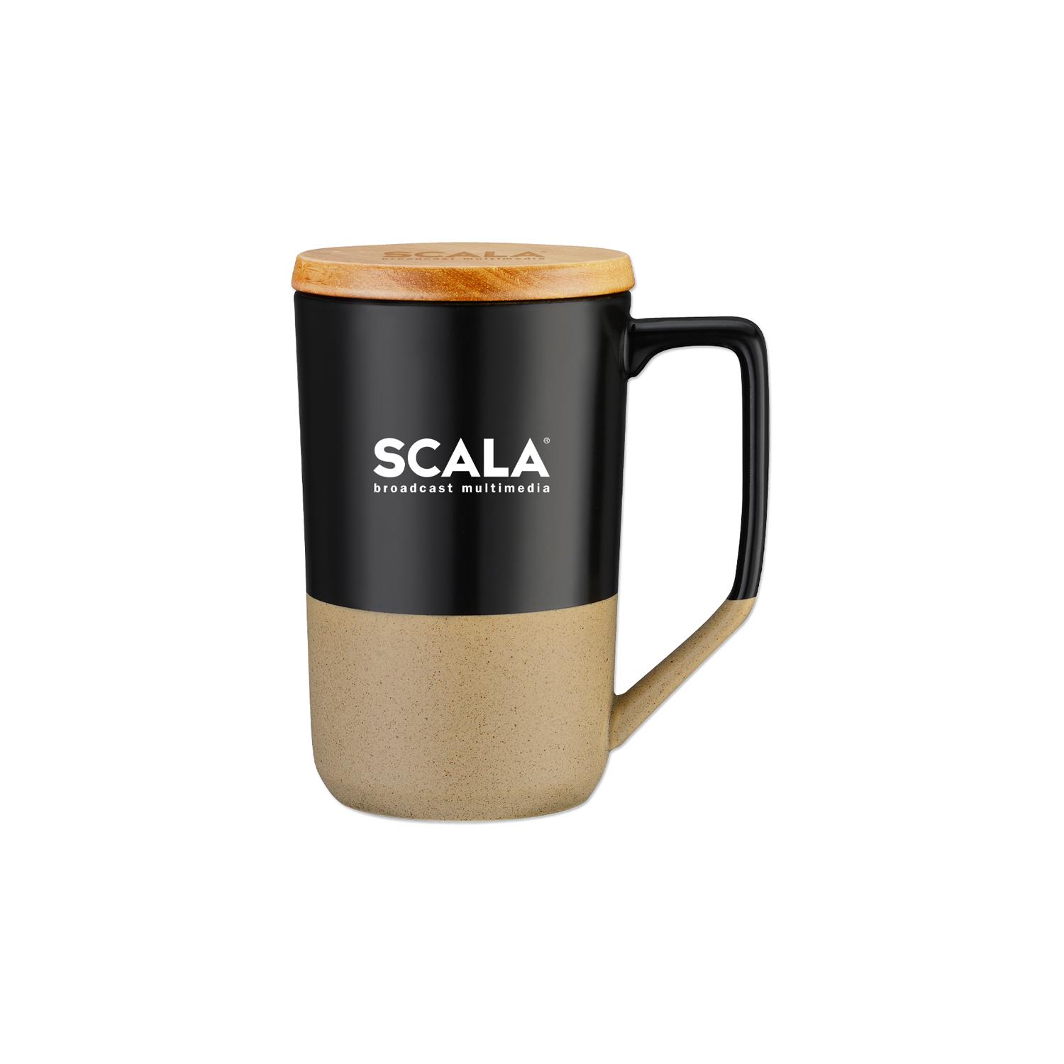 15 Oz. Two Tone Ceramic Mug with Lid 2