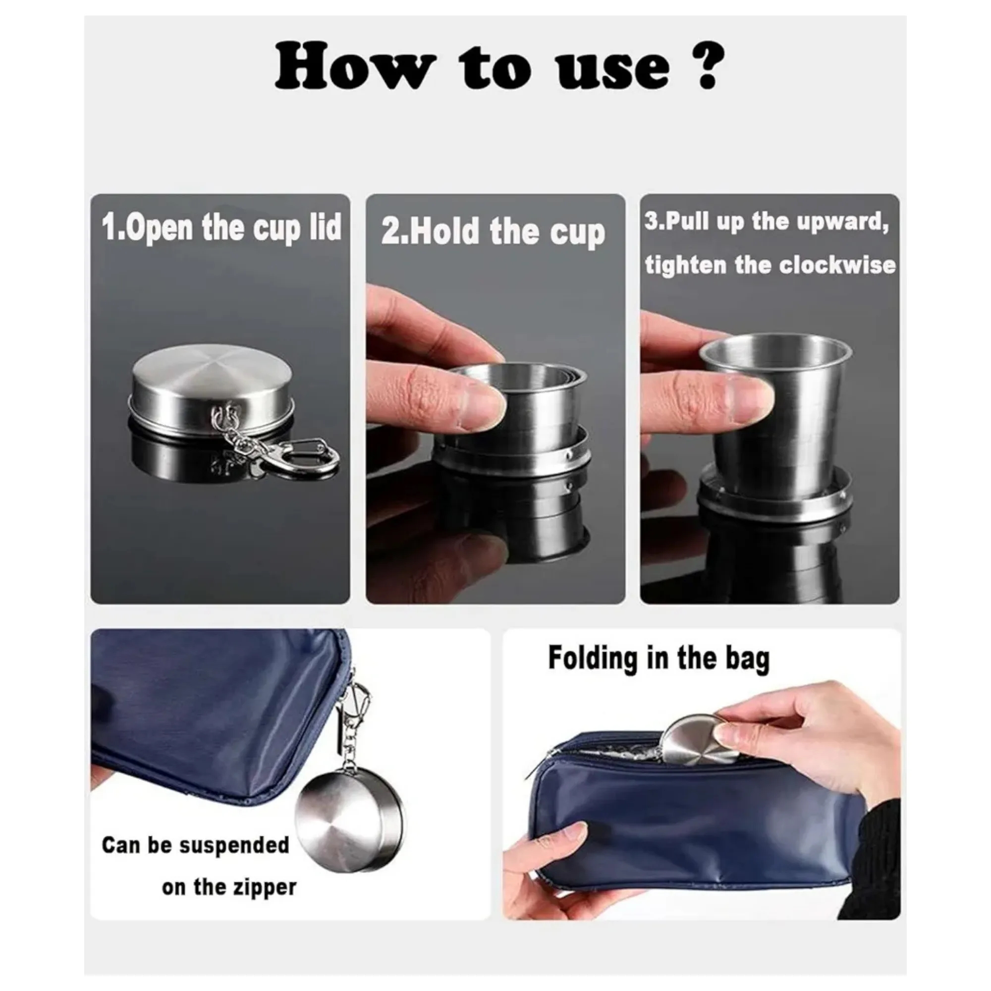 8oz Portable Stainless Steel Cup 3
