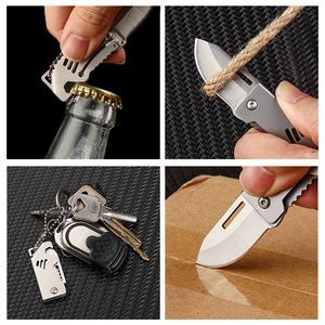 Compact Folding Metal Knife With Carabiner 13