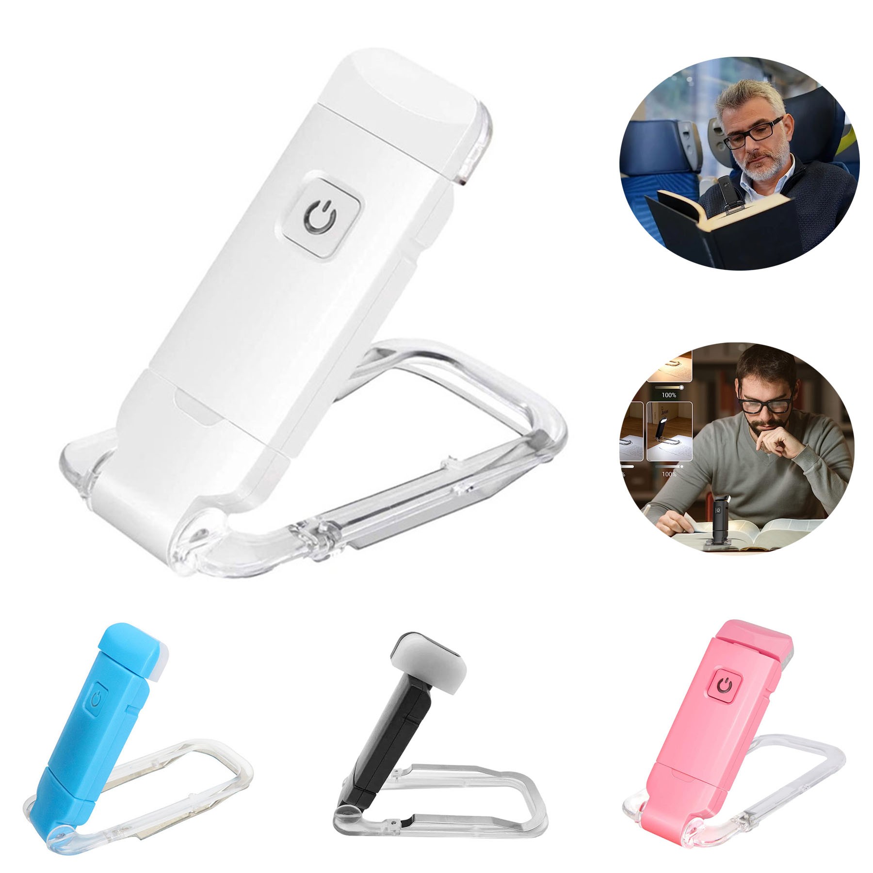 USB Rechargeable Portable Bookmark Lamp Book Light