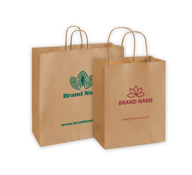 Printed Kraft Paper Shopping Bags (Double Sided) 4