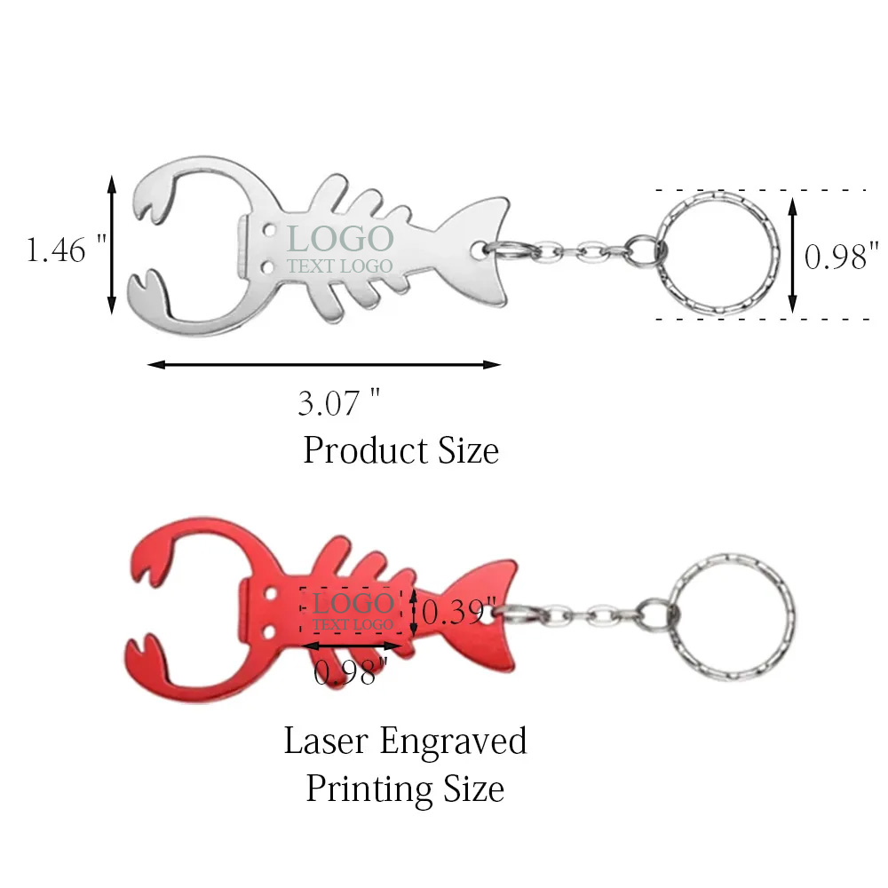 Lobster Shape Bottle Opener Key Chain 6
