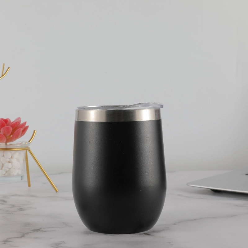 Powder Coated Stainless Steel 12 oz Wine Glass Tumbler 4
