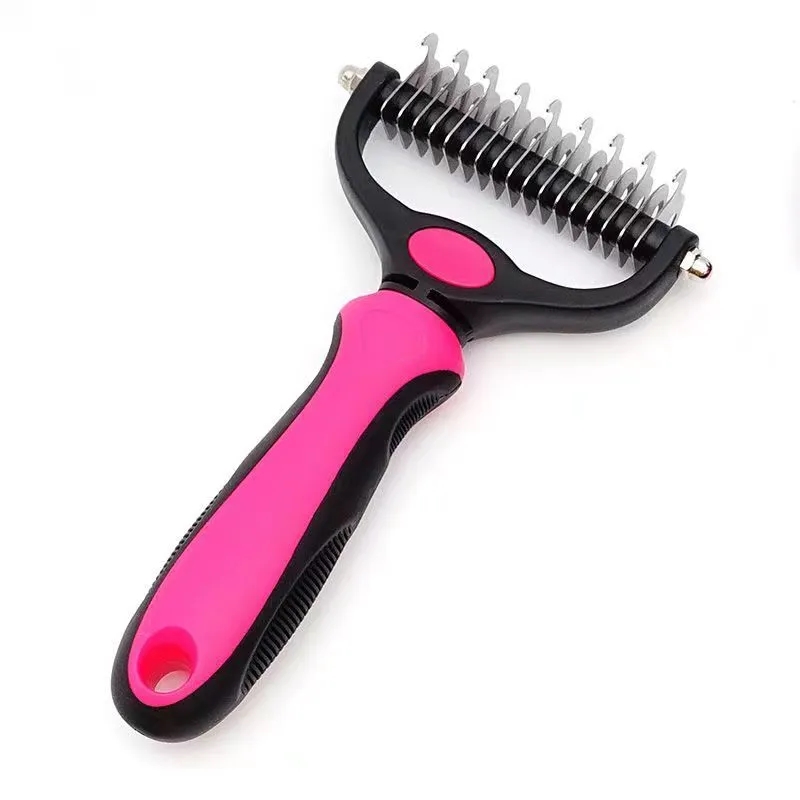 Detangling Pet Comb Stainless Steel Teeth For Matted Fur 2