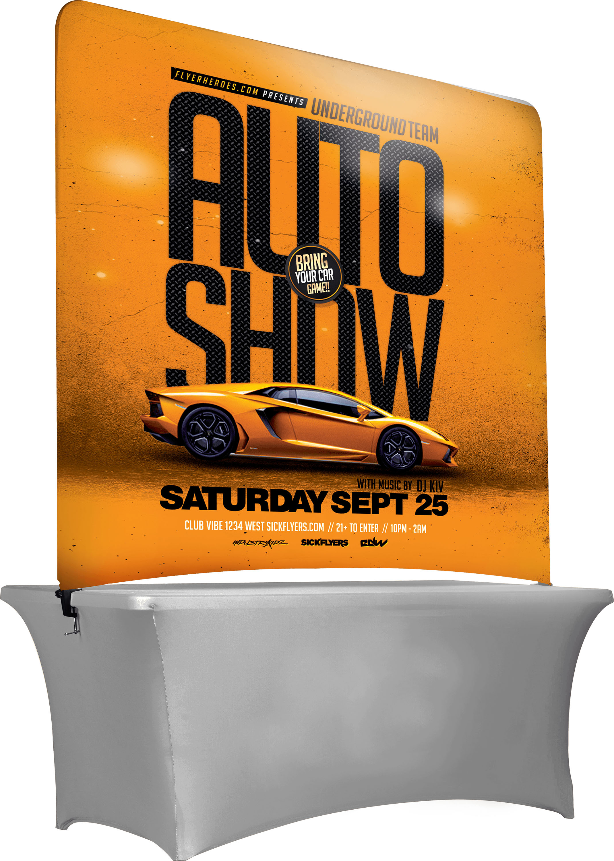 63"x96" Double-Sided Overhead Display 2