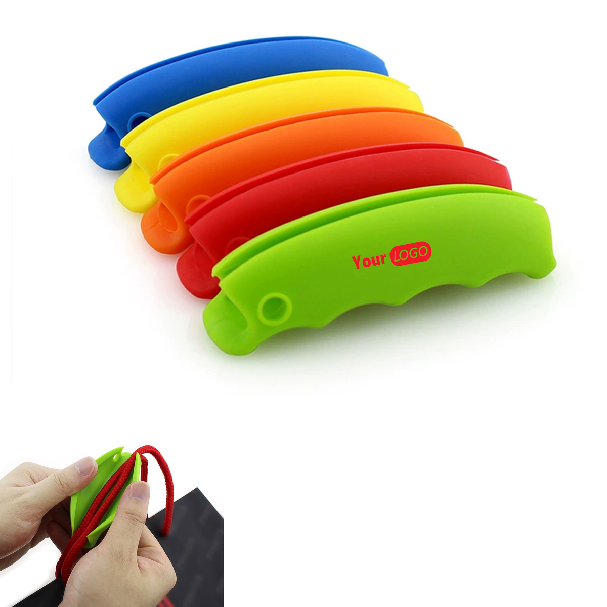 Shopping Bag Silicone Handle Supermarket Plastic Grip 2