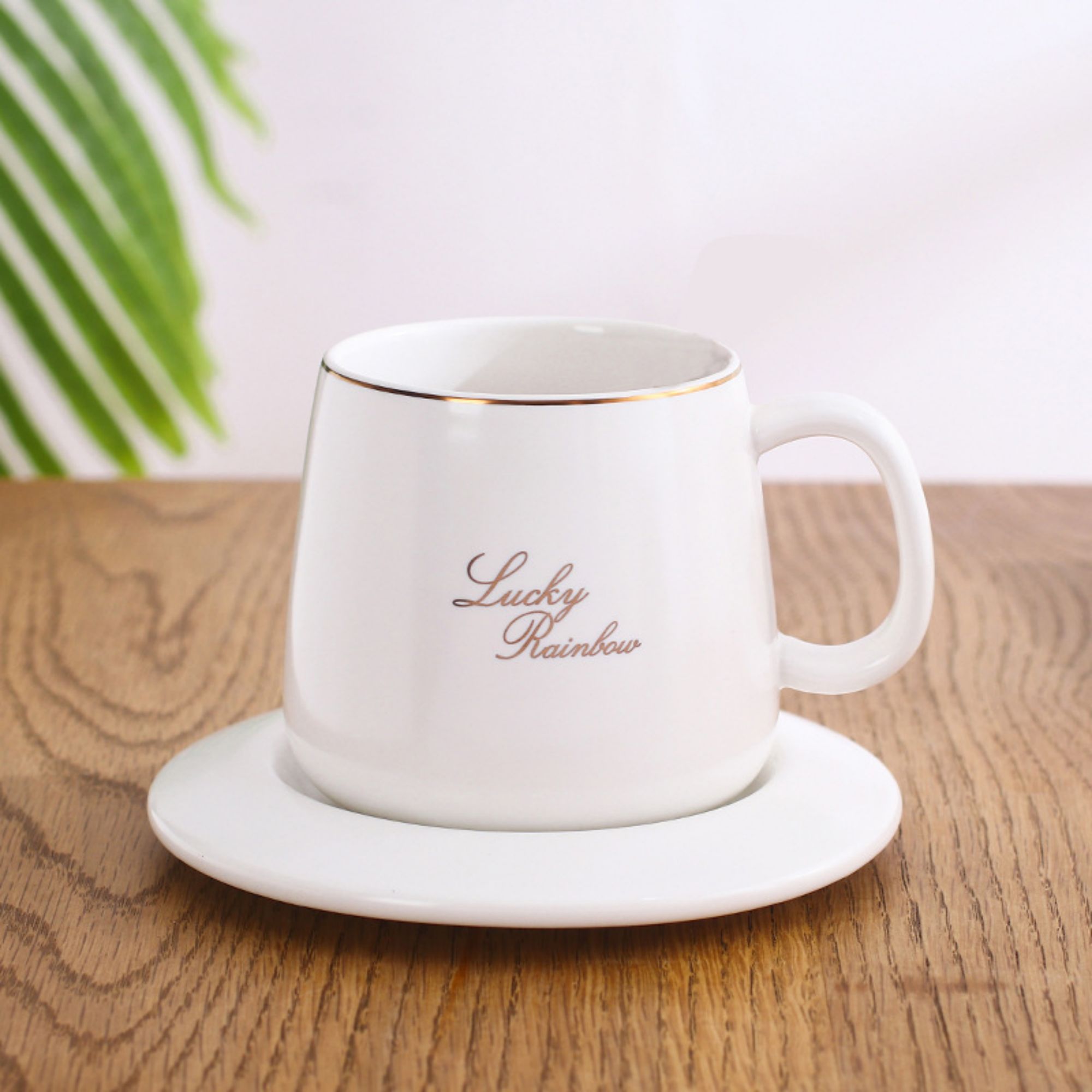 14 oz Ceramic Mug with Tray 2