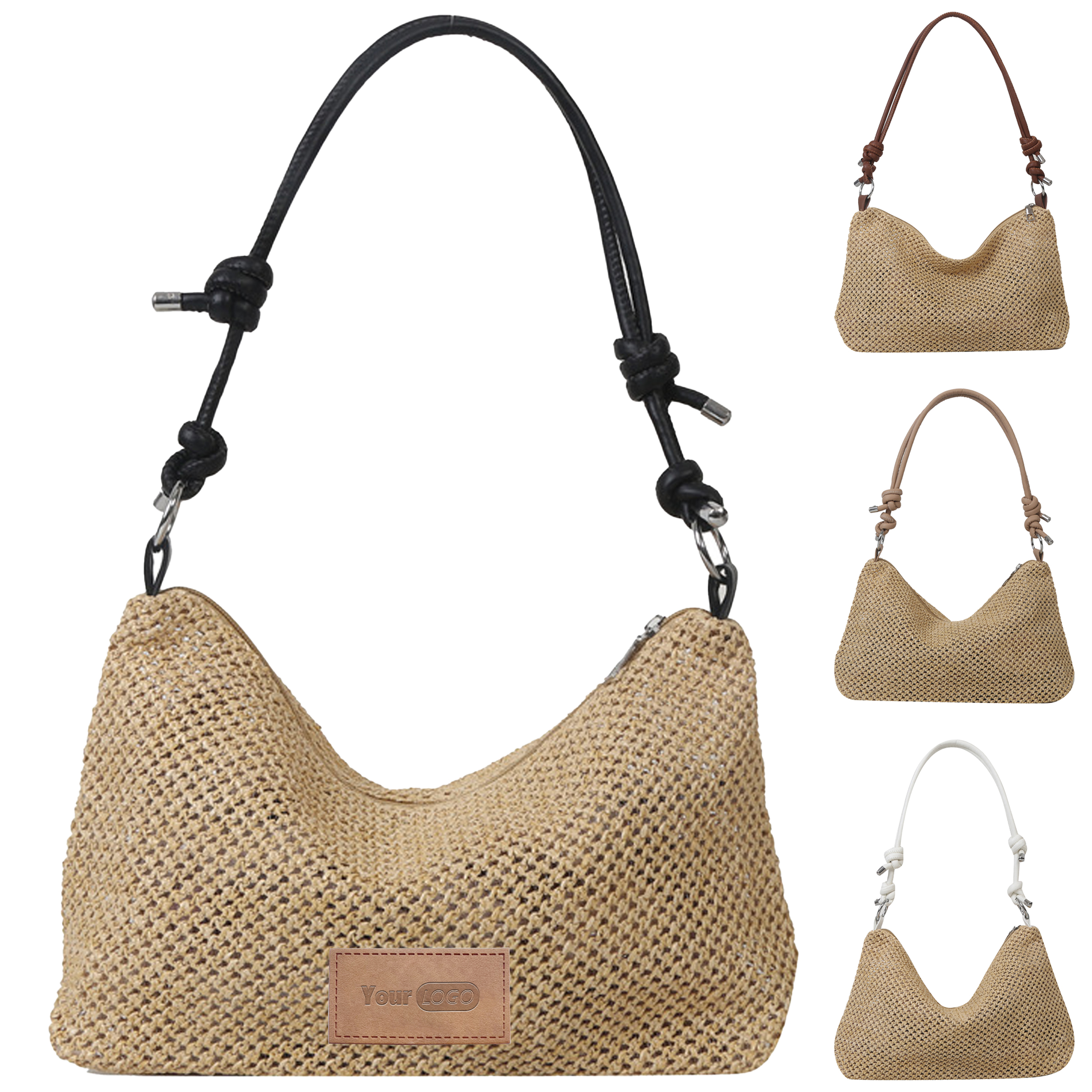Straw Large Capacity Retro Shoulder Bag 7