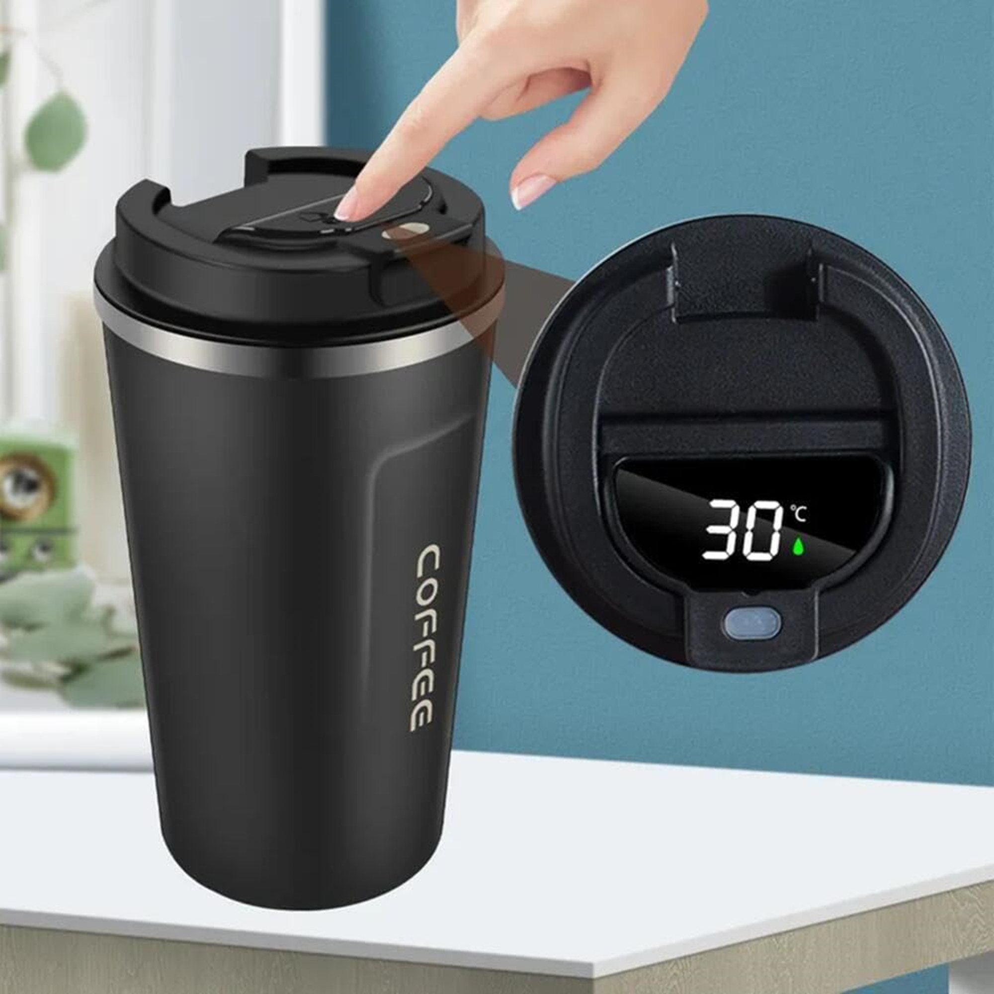 17 oz Coffee Cup With Temperature Display 2