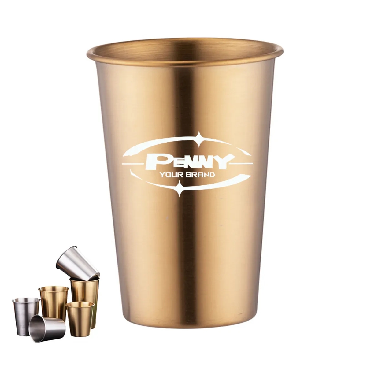 Single Layer Stainless Steel Camping Cup Travel Beer Mug 2