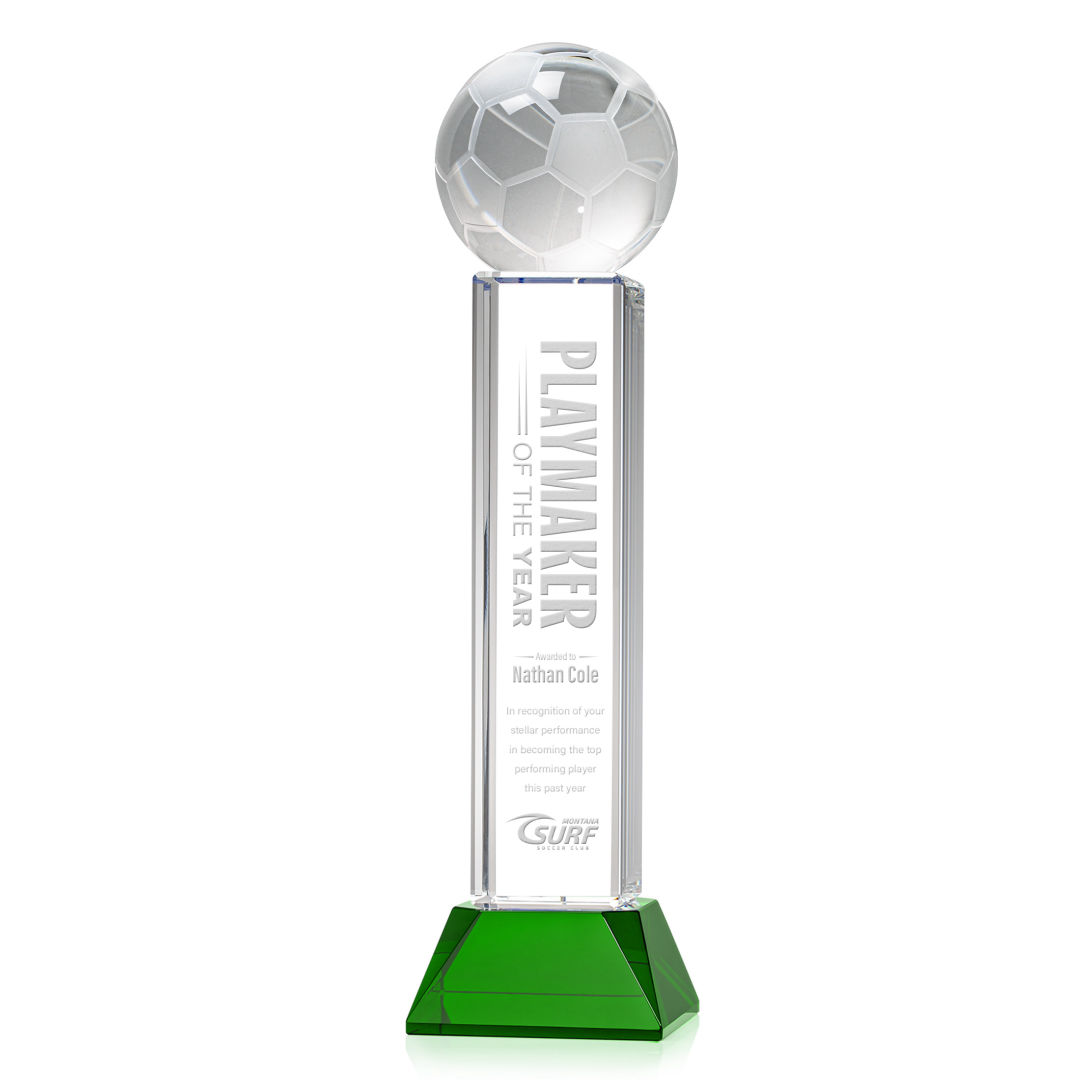 Soccer Ball Award on Stowe Base - Green 4