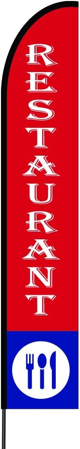 Restaurant Flag Kit 15' Feet Feather Flag Sign Outdoor Banner 5