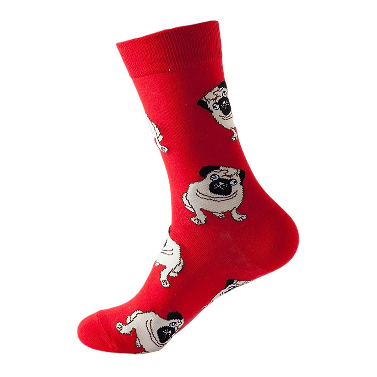 Cotton Crew Socks with Jacquard Pattern 80