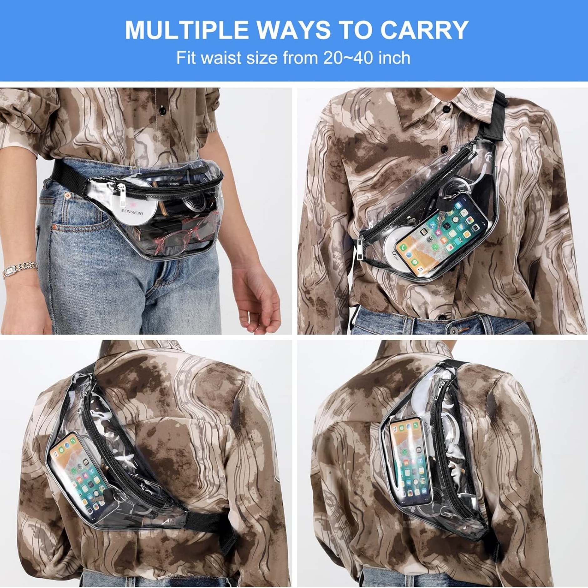 Stadium Approved Clear Fanny Pack 4