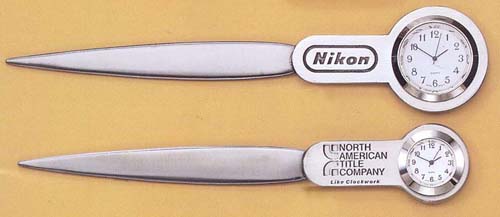 Letter Openers with Clock