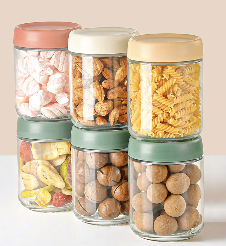 17oz Glass Food Storage Jars with Lids 4