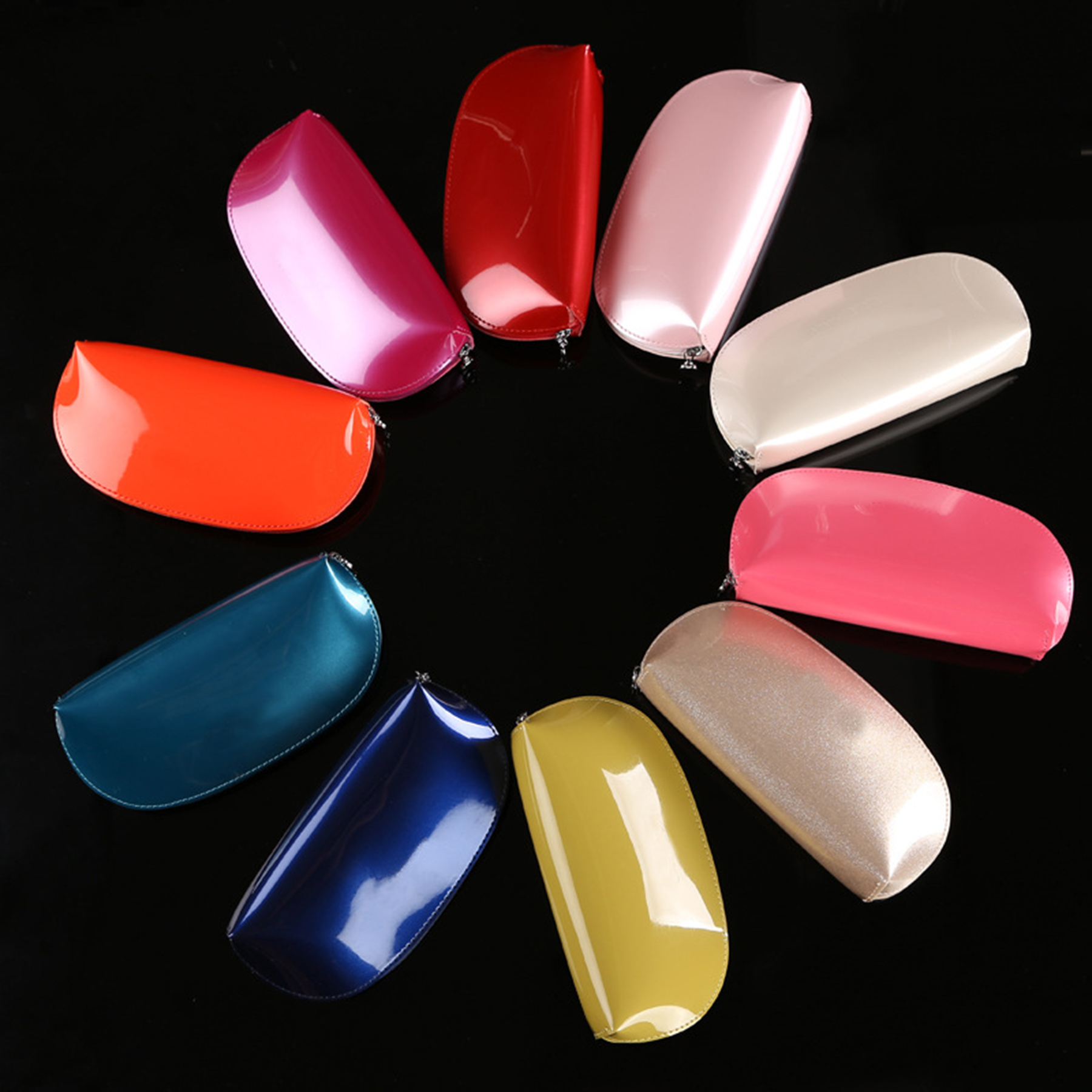 Glossy Cosmetic Makeup Coin Zipper Bag 2