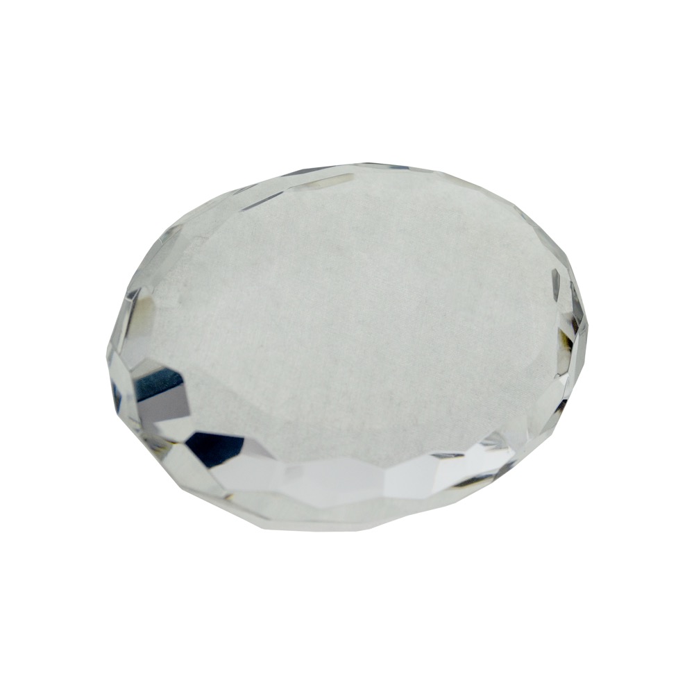 Oval Optical Gem Cut Paperweight