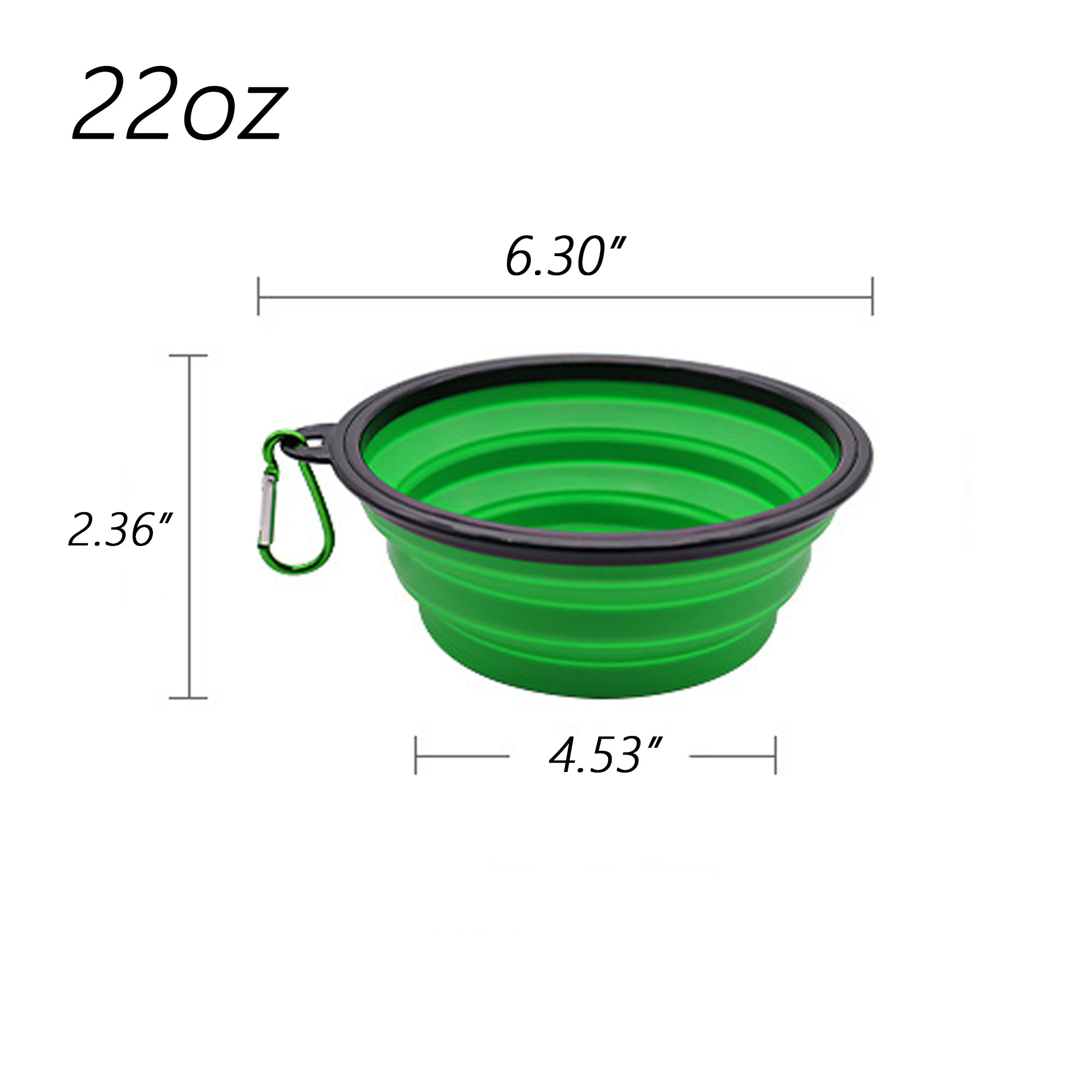 Collapsible Dog Bowls with Carabiner Clip 7