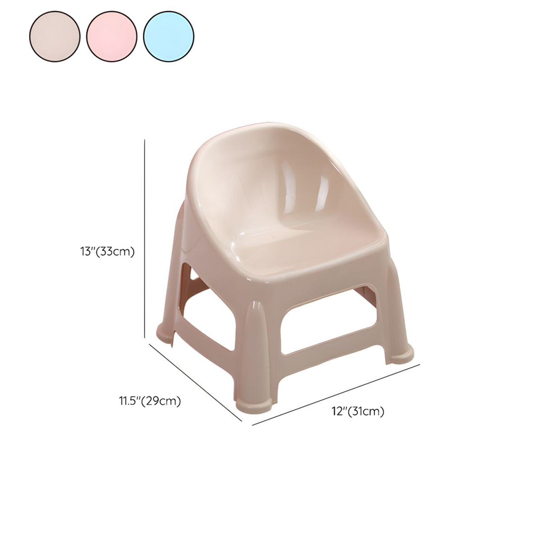 Stackable Plastic Kids Desk Chair 2