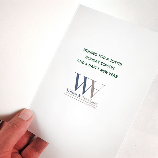 Festive Tree Ornament Business Holiday Cards 3